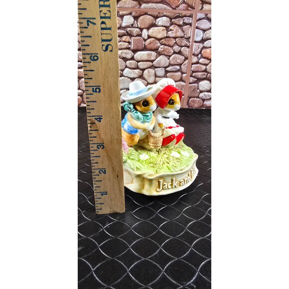 Priscilla Hillman Jack & Jill Musical Gift World Gorham Mouse Japan Figures 1983 - Picture 7 of 9